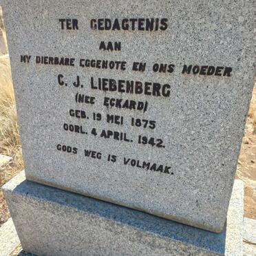 LIEBENBERG C.J. nee ECKARD 1875-1942