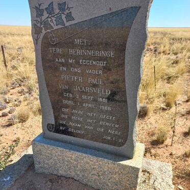 JAARSVELD Pieter Paul, van 1881-1966 _1