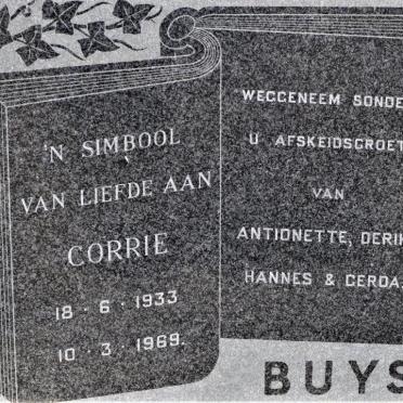 BUYS Corrie 1933-1969