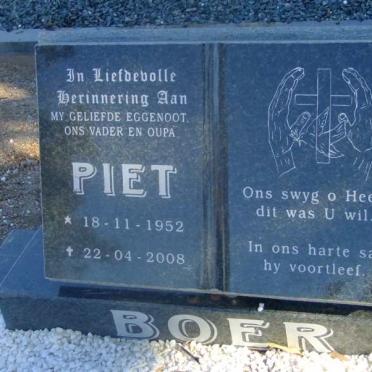 BOER Piet 1952-2008