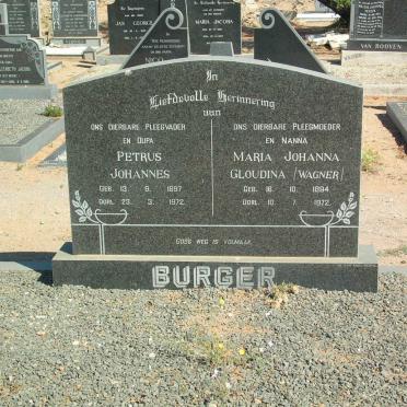 BURGER Petrus Johannes 1897-1972 &amp; Maria Johanna Gloudina WAGNER 1894-1972