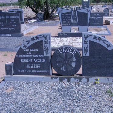 BURGER Robert Archer 1924-1972