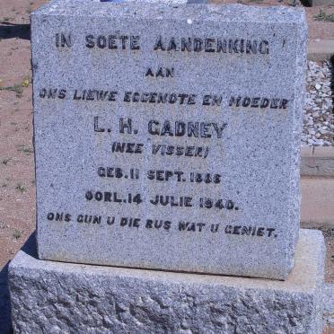 GADNEY L.H. geb. VISSER 1886-1940
