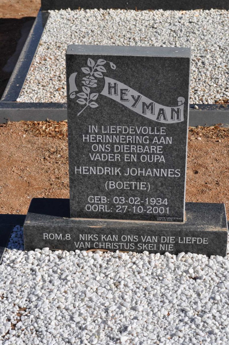 HEYMAN Hendrik Johannes 1934-2001