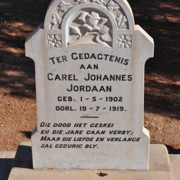 JORDAAN Carel Johannes 1902-1919