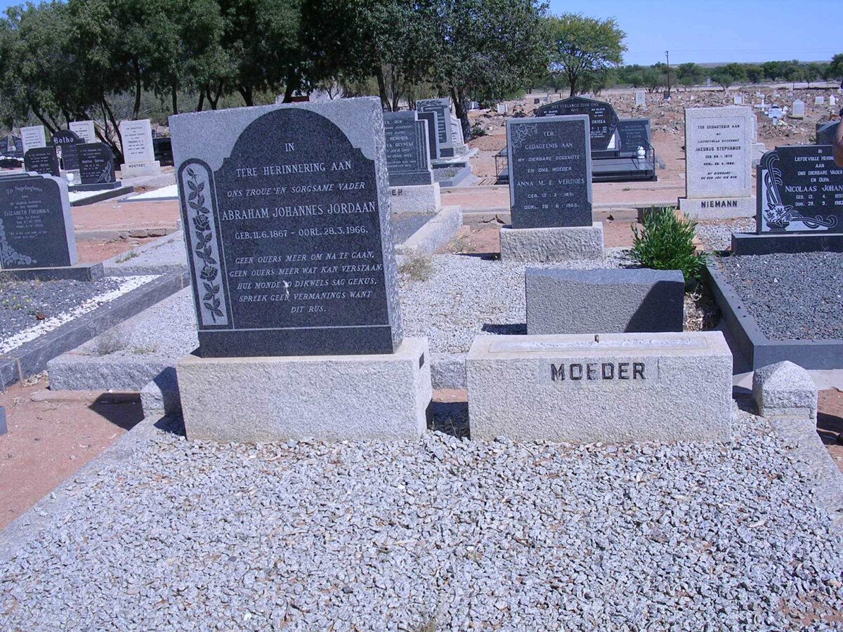 JORDAAN Abraham Johannes 1867-1966