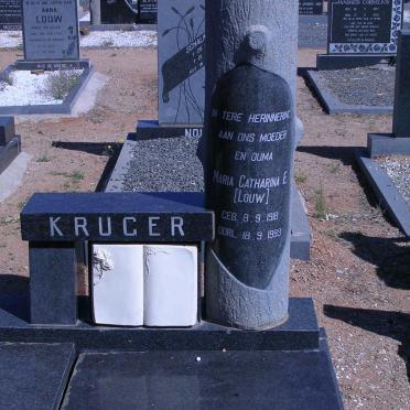 KRUGER Maria Catharina E. geb. LOUW 1918-1993