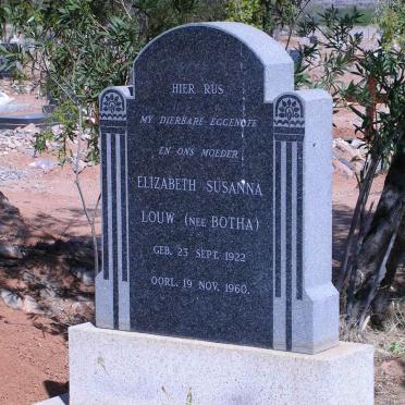 LOUW Elizabeth Susanna nee BOTHA 1922-1960