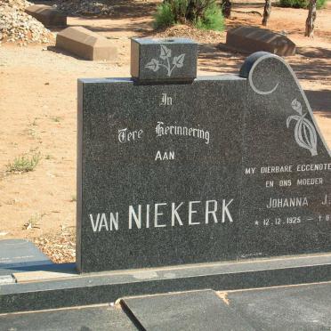 NIEKERK Johanna J., van 1925-1979