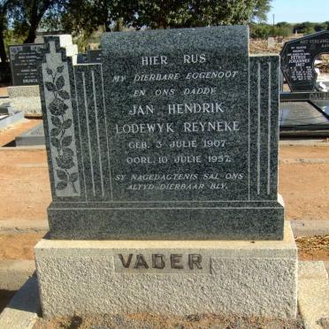 REYNEKE Jan Hendrik Lodewyk 1907-1957