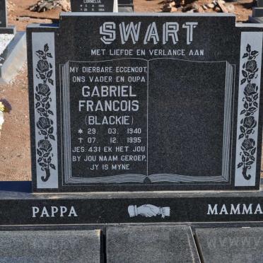 SWART Gabriel Francois 1940-1995