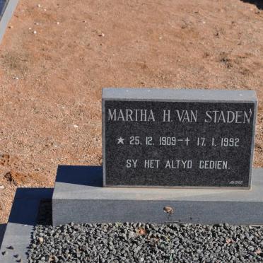 STADEN Martha H., van 1909-1992