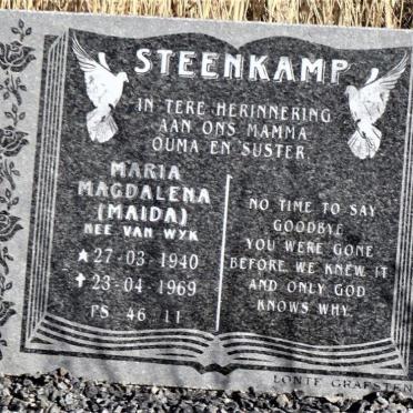 STEENKAMP Maria Magdalena nee VAN WYK 1940-1969
