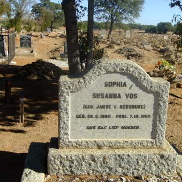 VOS Sophia Susanna nee JANSE V. RENSBURG 1860-1952