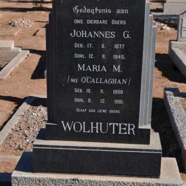 WOLHUTER Johannes G. 1877-1945 &amp; Maria M. O'CALLAGHAN 1889-1981