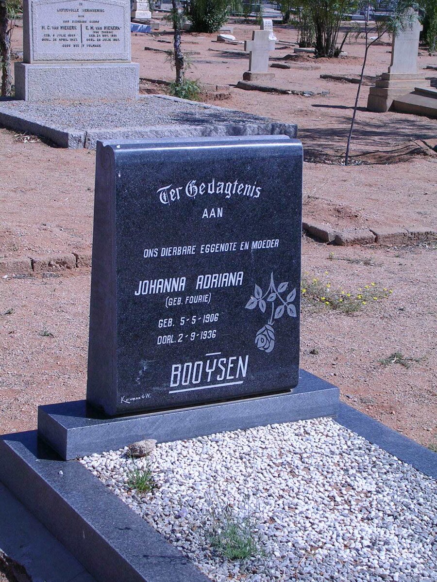 BOOYSEN Johanna Adriana nee FOURIE 1906-1936
