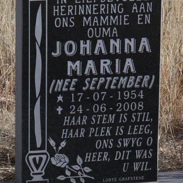 EIMAN Johanna Maria neè SEPTEMBER 1954-2008