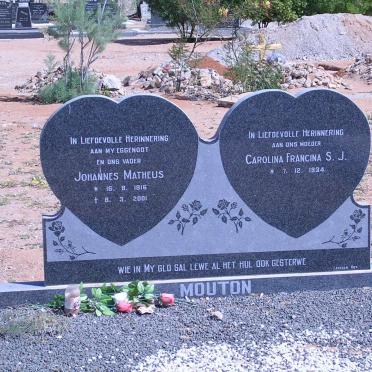 MOUTON Johannes Matheus 1916-2001 &amp; Carolina Francina S.J. 1934-