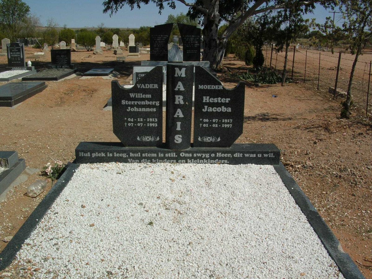 MARAIS Willem Sterrenberg Johannes 1913-1993 & Hester Jacoba 1917-1997