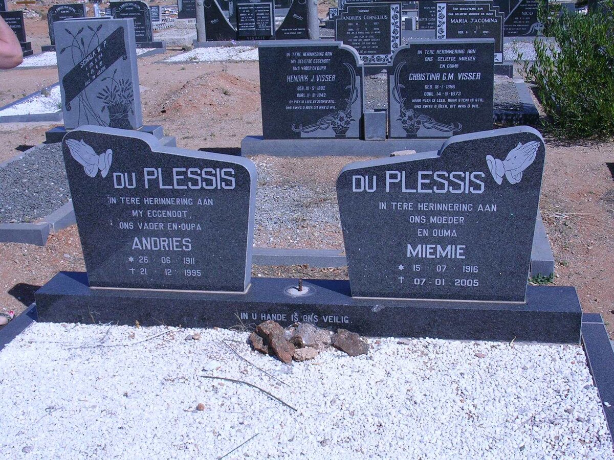 PLESSIS Andries, du 1911-1995 &amp; Miemie 1916-2005
