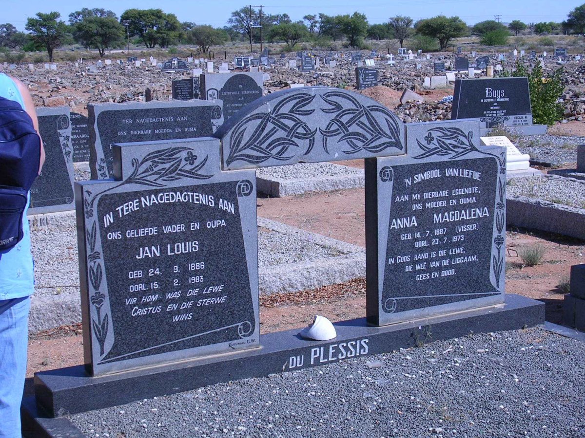 PLESSIS Jan Louis, du 1886-1983 &amp; Anna Magdalena VISSER 1887-1973