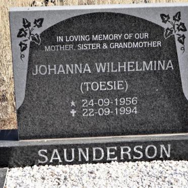 SAUNDERSON Johanna Wilhelmina 1956-1994
