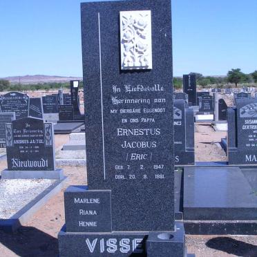 VISSER Ernestus Jacobus 1947-1981
