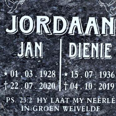 JORDAAN Jan 1928-2020 &amp; Dienie 1936-2019