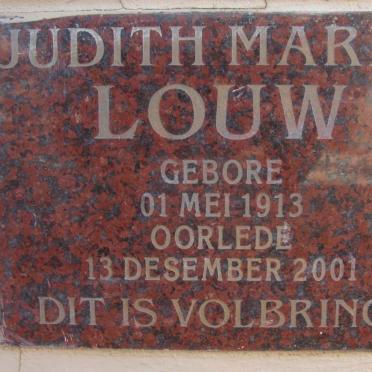 LOUW Judith Maria 1913-2001