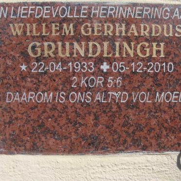 GRUNDLINGH Willem Gerhardus 1933-2010