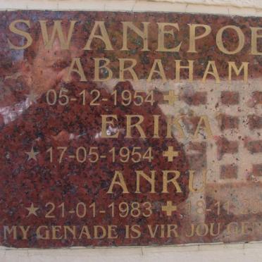 SWANEPOEL Abraham 1954- &amp; Erika 1954 :: SWANEPOEL Anru 1983-2004