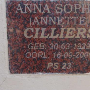 CILLIERS Anna Sophia 1929-2006