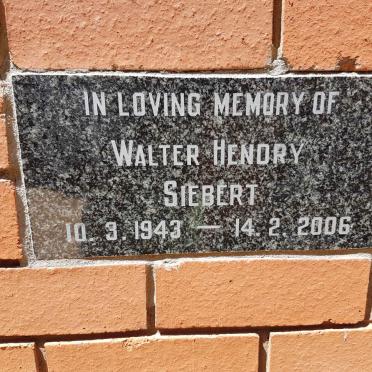 SIEBERT Walter Hendry 1943-2006