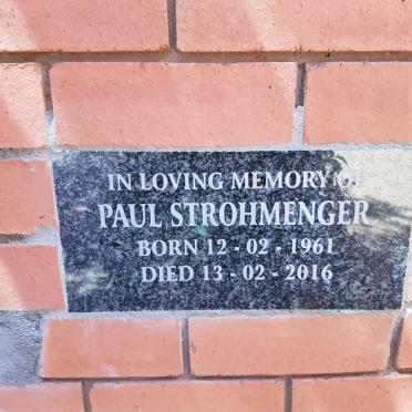 STROHMENGER Paul 1961-2016