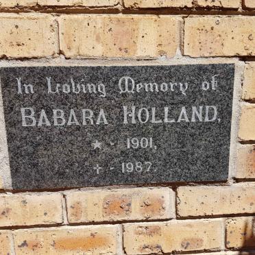 HOLLAND Barbara 1901-1987