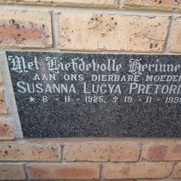 PRETORIUS Susanna Lucya 1925-1998