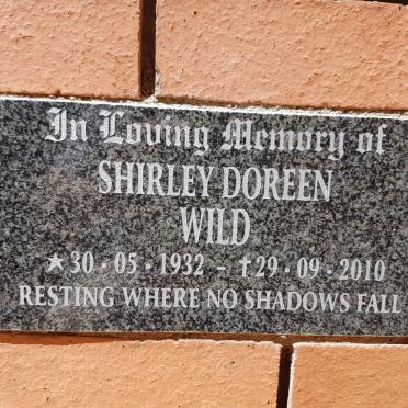WILD Shirley Doreen 1932-2010