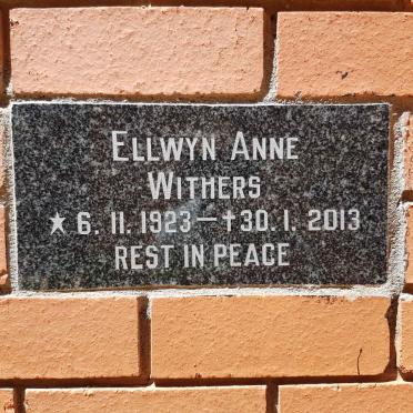 WITHERS Ellwyn Anne 1923-2013