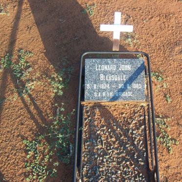 BLEASDALE Leonard John 1924-1985