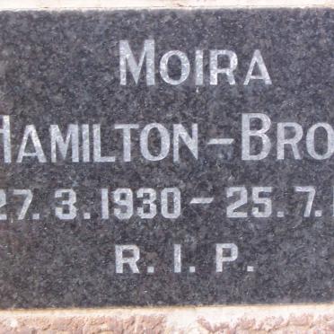 BROWN Moira, Hamilton 1930-1987