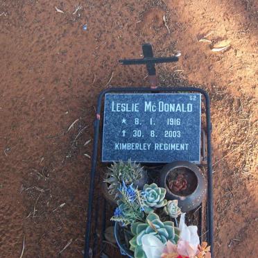 McDONALD Leslie 1916-2003