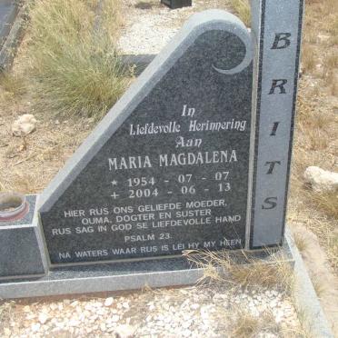 BRITS Maria Magdalena 1954-2004