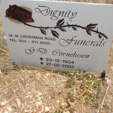 CORNELISSEN G.D. 1934-2005