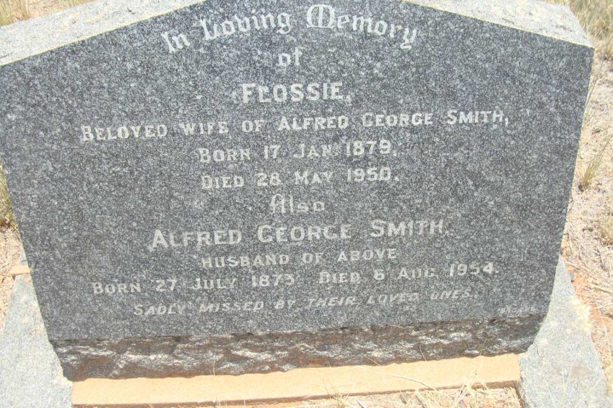 SMITH Alfred George 1873-1954 & Flossie 1879-1950
