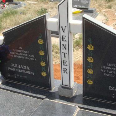 VENTER Izak P. 1929-2008 &amp; Juliana VAN HEERDEN 1941-