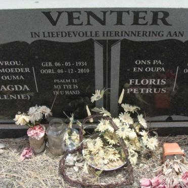 VENTER Floris Petrus 1934- &amp; Magda 1934-2010