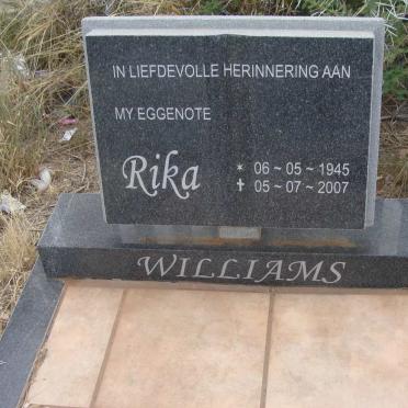 WILLIAMS Rika 1945-2007