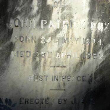 FOX John Patrick 1844-1882