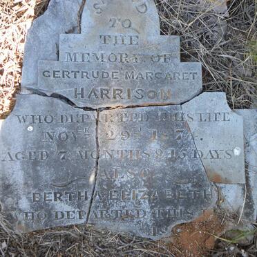 HARRISON Gertrude Margaret -1874 :: HARRISON Bertha Elizabeth ?