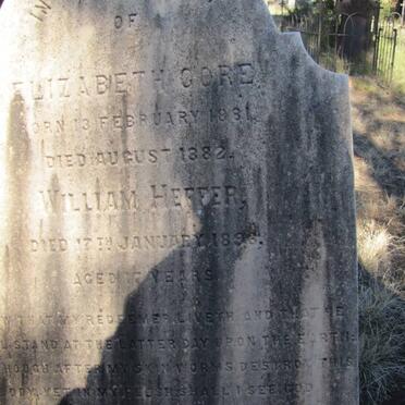 HEFFER William -1896 :: GORE Elizabeth 1881-1882